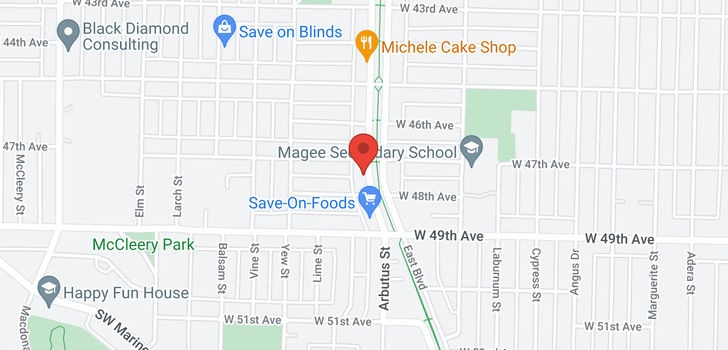 map of 406 6333 WEST BOULEVARD